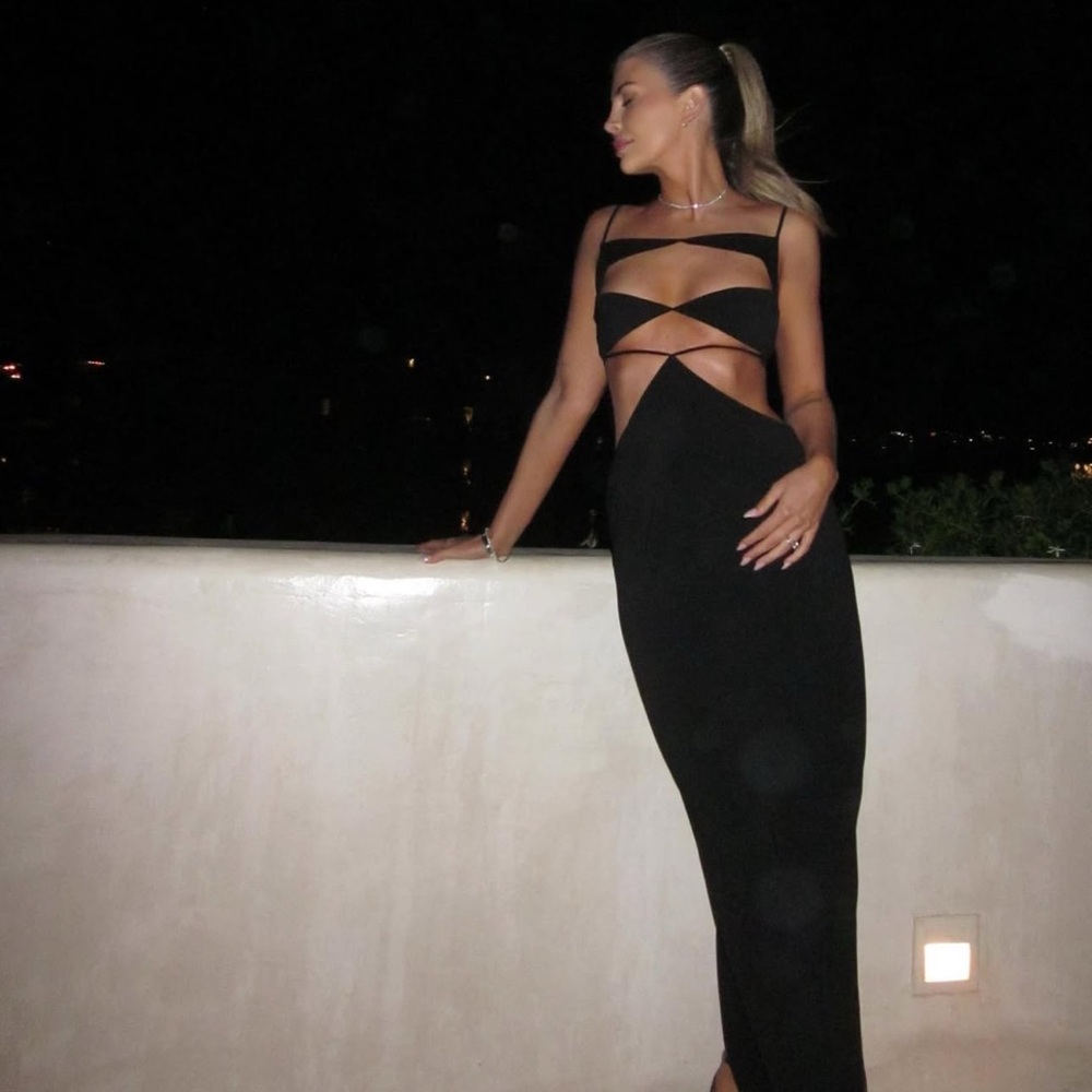 Revolve diamond cut out gown maxi dress